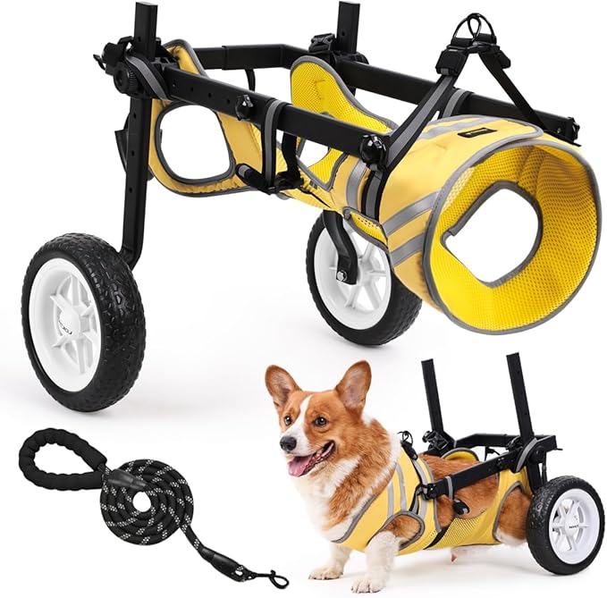 Dog Wheelchair for Back Legs Large, Newly Heavy Duty Wheelchair for Medium to Large Dogs, Adjustable Dog Carts with Wheels for Disabled Hind Leg, All-Terrain Wheels for Dogs Back Legs - XL